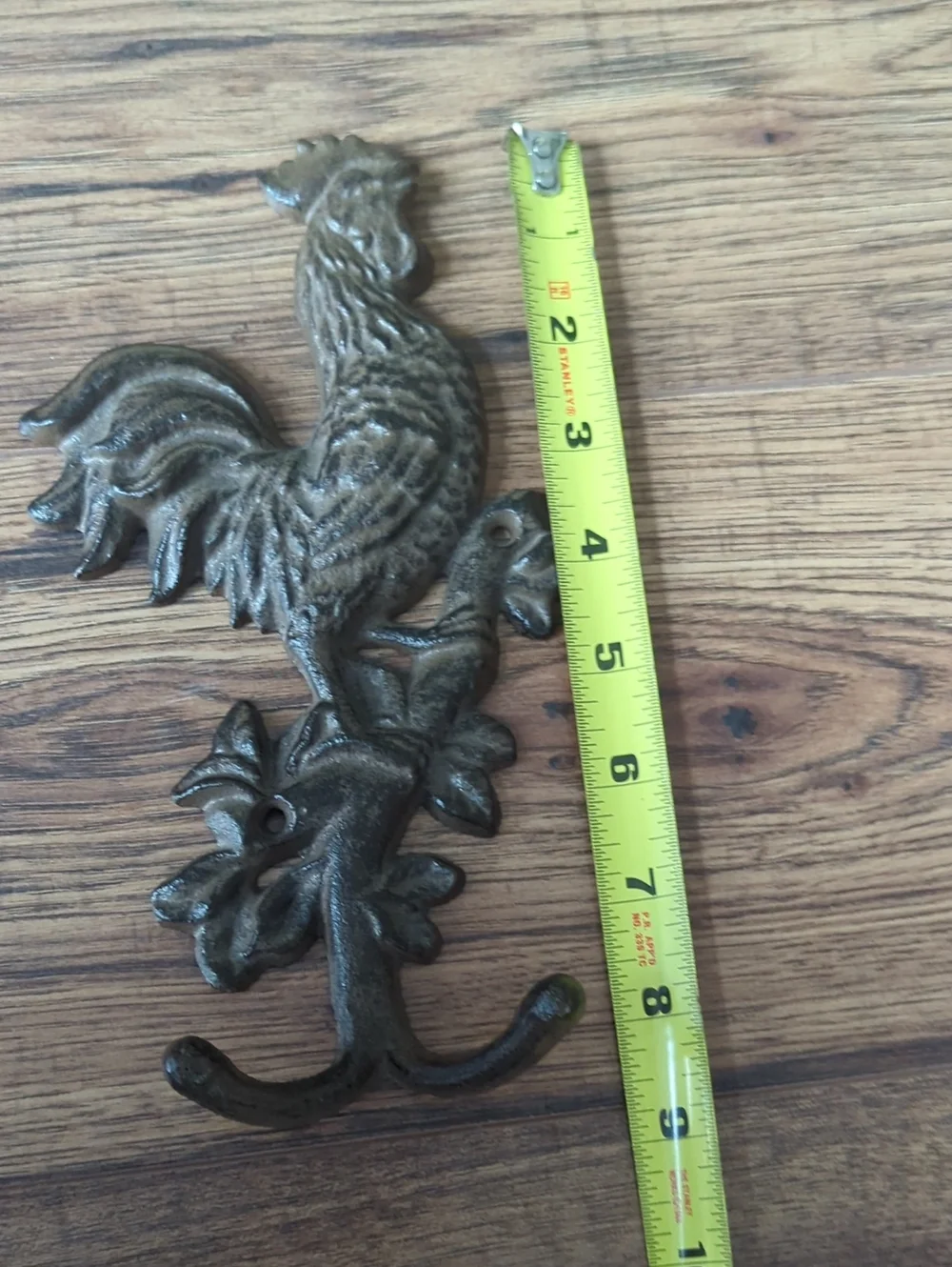 Decorative Rooster Wall Hook in Antique Bronze